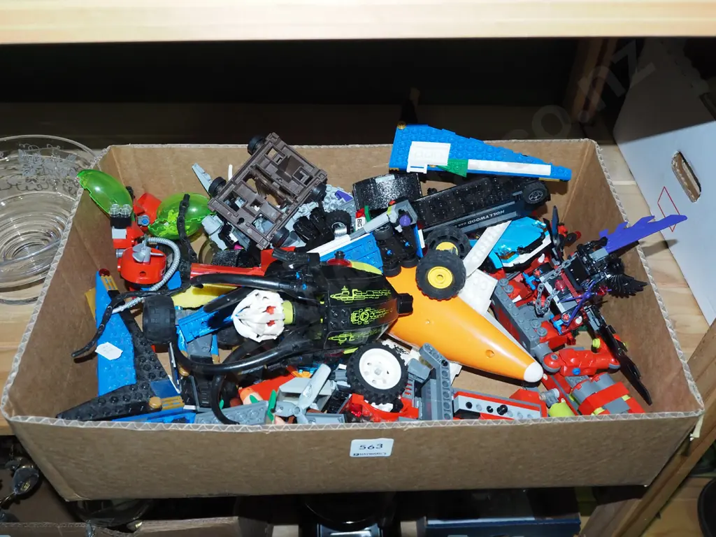box of Lego and other toys Image 1++