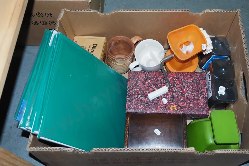 box; clears file A4 folders, bench top mincer, 12V batteries etc Image 1++