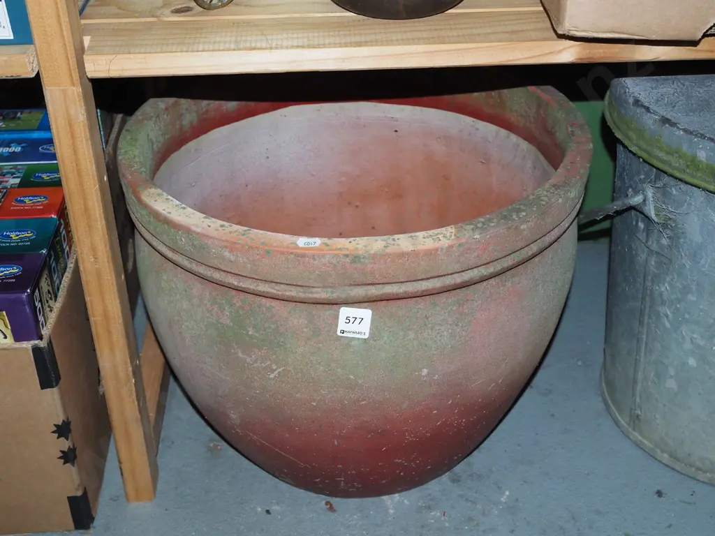 large terracotta garden planter H-350 Diam-445 Image 1++