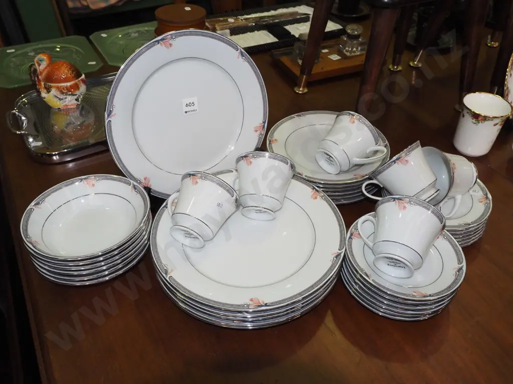 Noritake snow petal cups, saucers, plates etc Image 1++