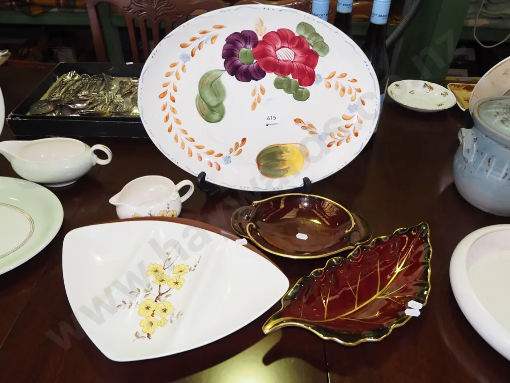fleurette ashet, Carlton ware rouge royale dishes, bowl etc Image 1++