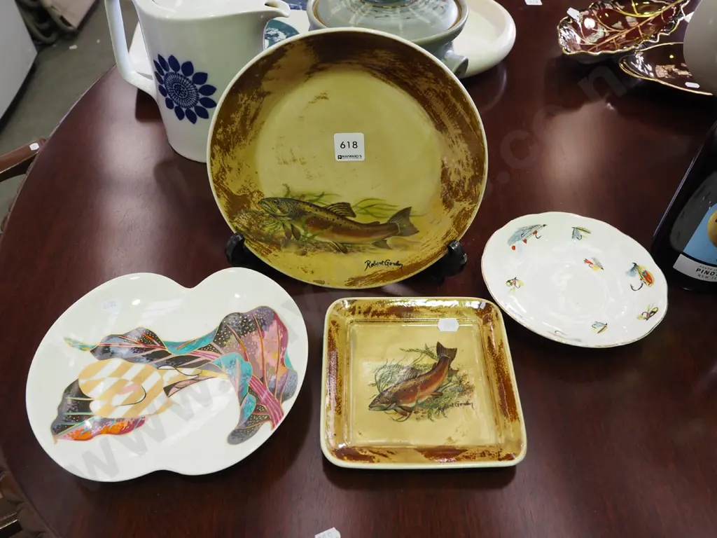 Robert Gordon fish themed plate, dish, saucer, German pottery bowl Image 1++