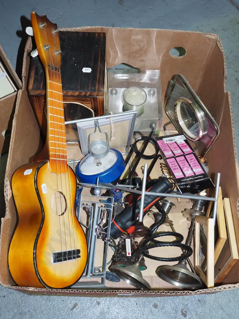 box; ukelele, photo frames, torch etc Image 1++