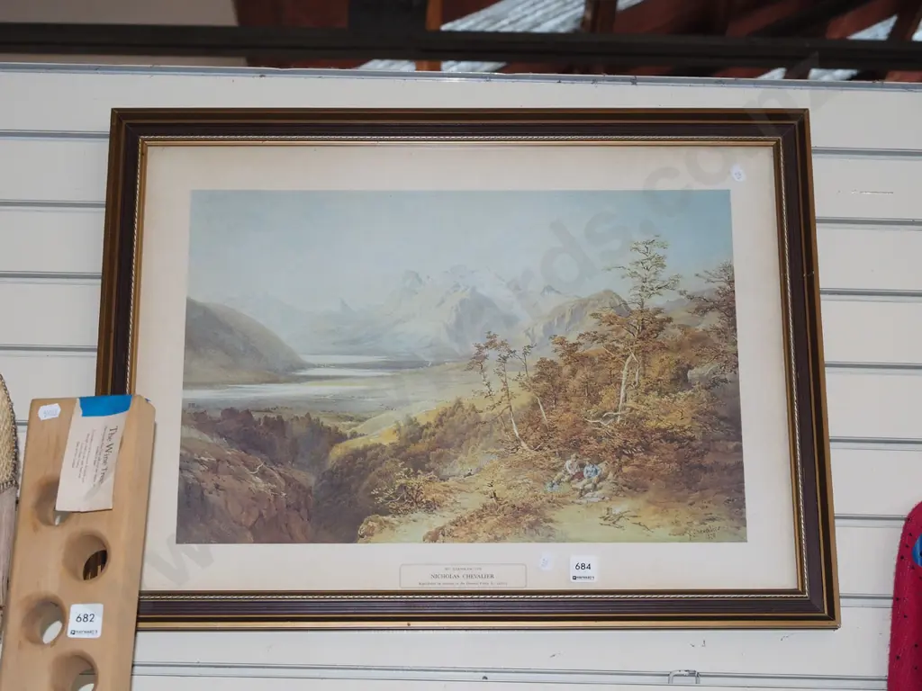 framed historic print - Mt Earnslaw 1878 Image 1++
