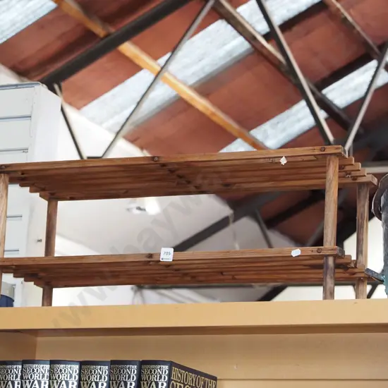 wooden shoe rack