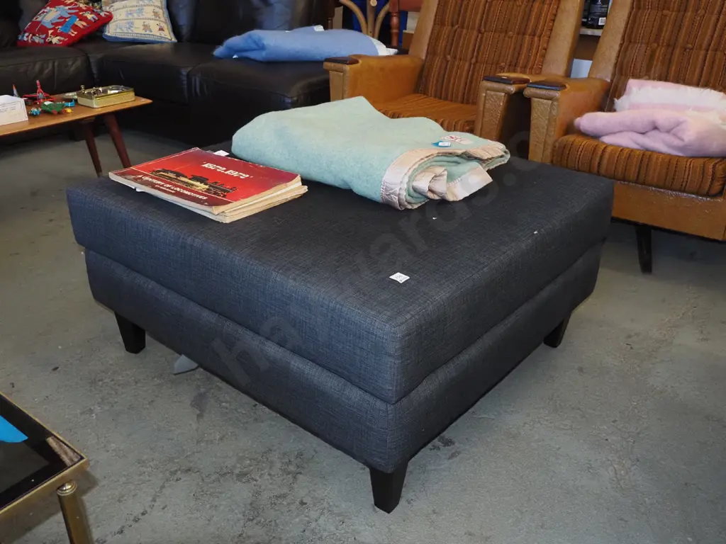 large charcoal ottoman H-450 W-970 D-870 Image 1++