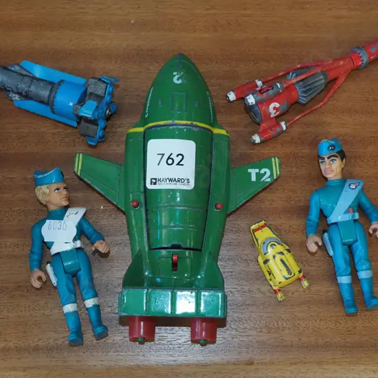 Thunderbird figurines, toy vehicles