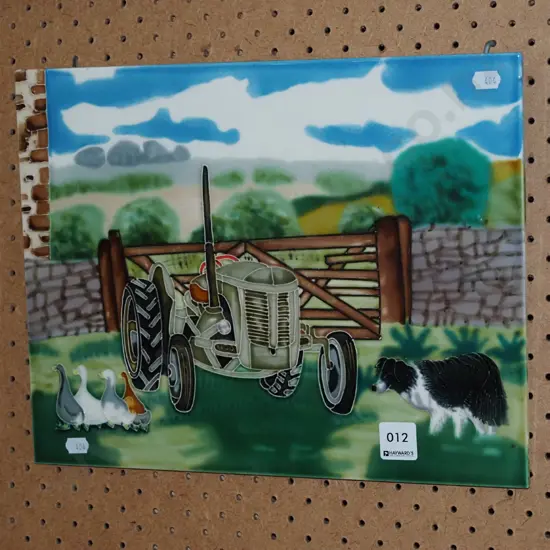 ceramic picture tile - farmyard H-280