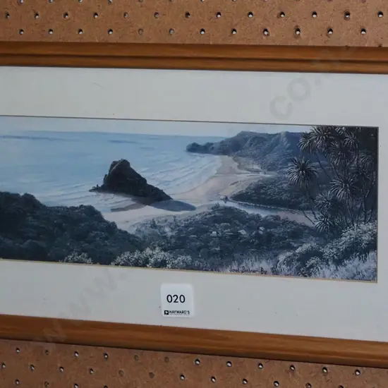 small framed print - coastal scene