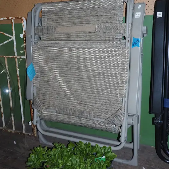 taupe canvas sun lounger