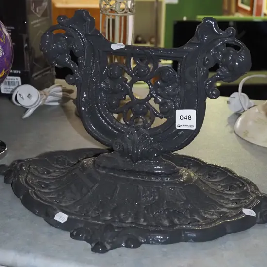 cast iron powder coated Victorian boot scraper