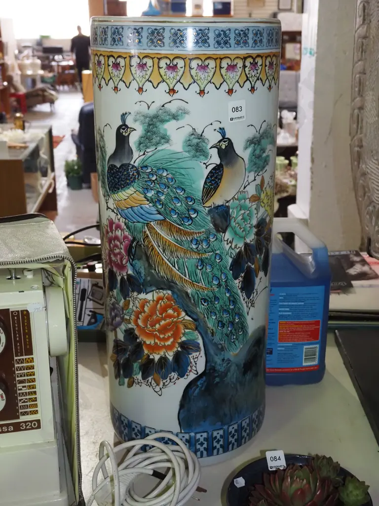 ceramic peacock umbrella stand H-620 Image 1++