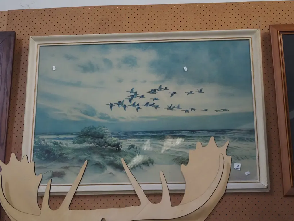 framed print - birds and seascape Image 1++