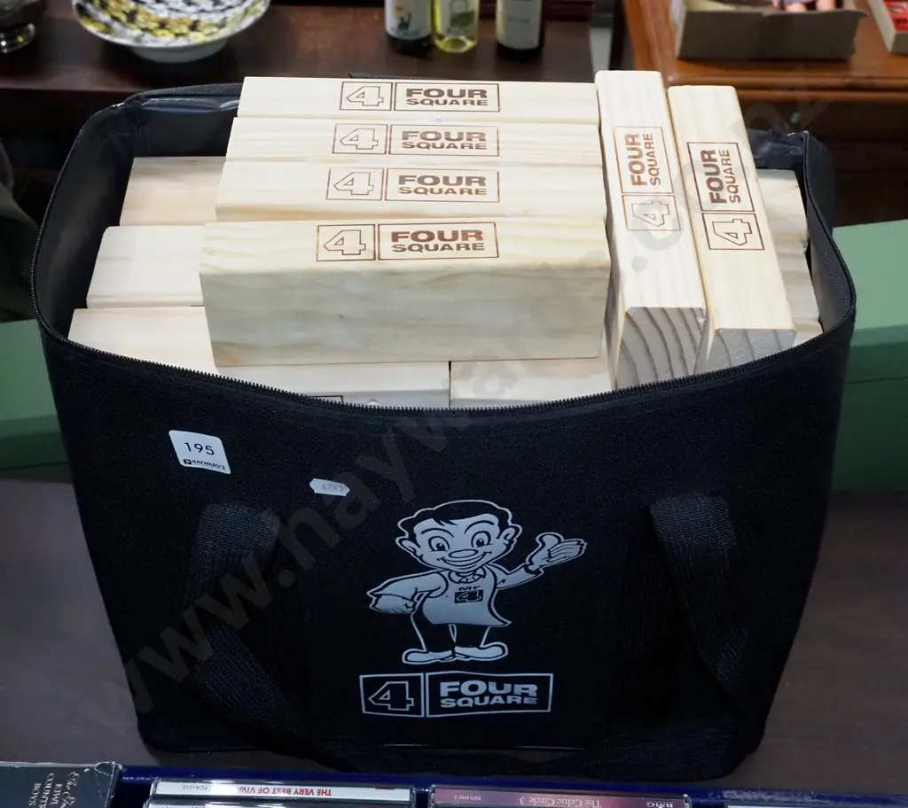 bag of Four Square promotional / game blocks Image 1++