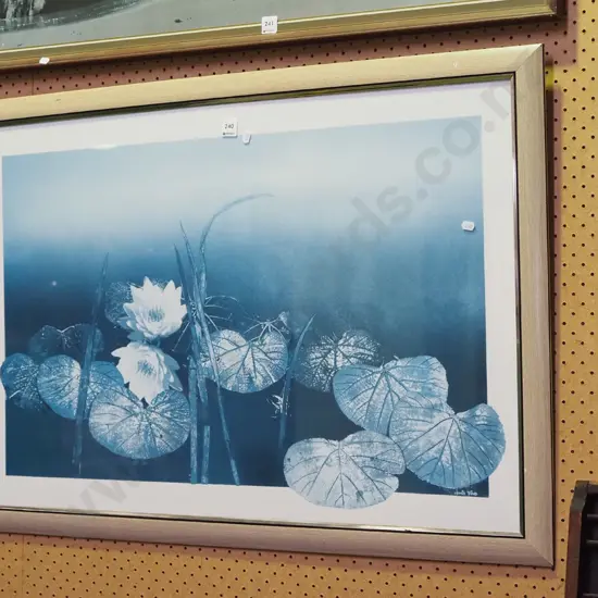 framed faded print 