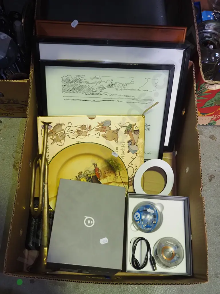 box; bugle, Doulton plate, Guiness prints etc Image 1++