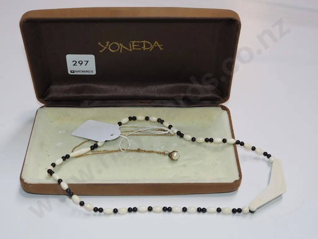 bone and beaded necklace Image 1++