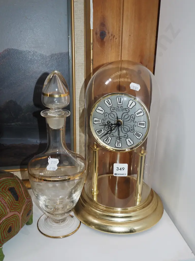 anniversary clock - missing parts, stoppered decanter Image 1++