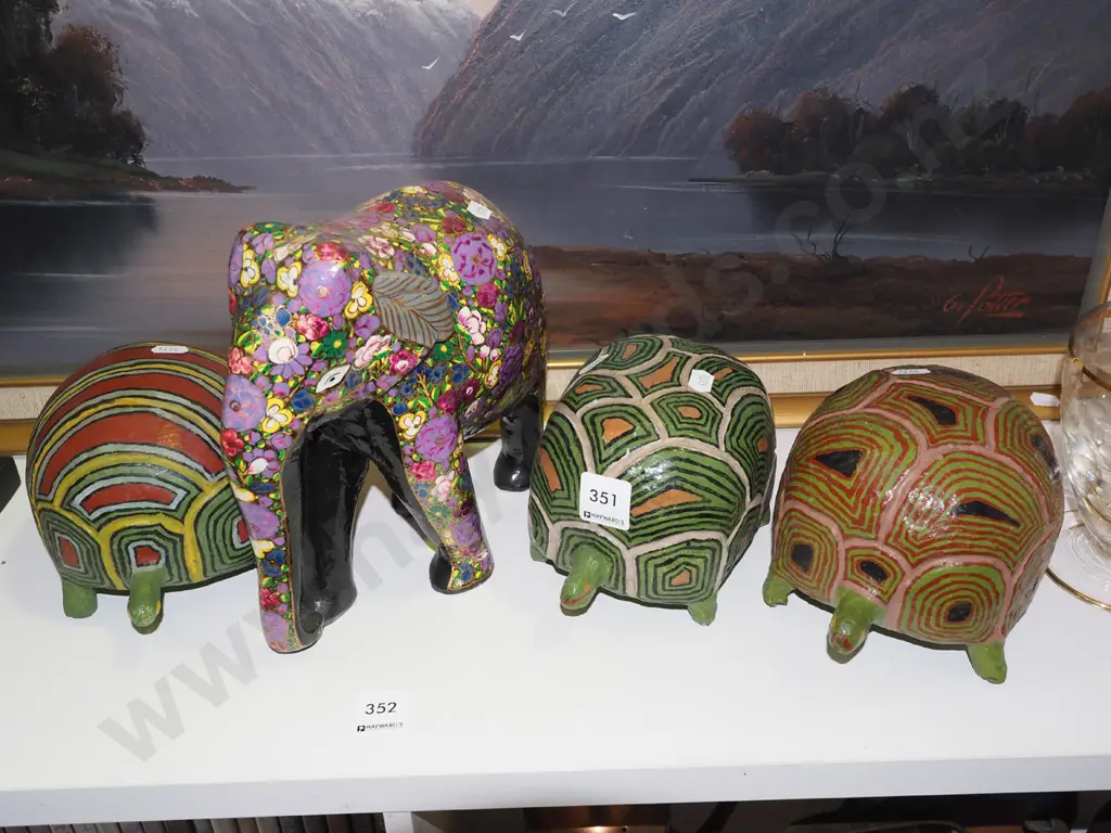 floral elephant, 3x tortoises Image 1++