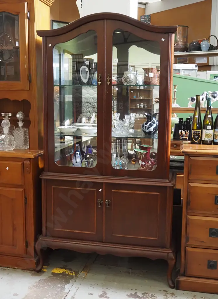 mahogany cab leg display cabinet H-1850 W-950 D-380 Image 1++