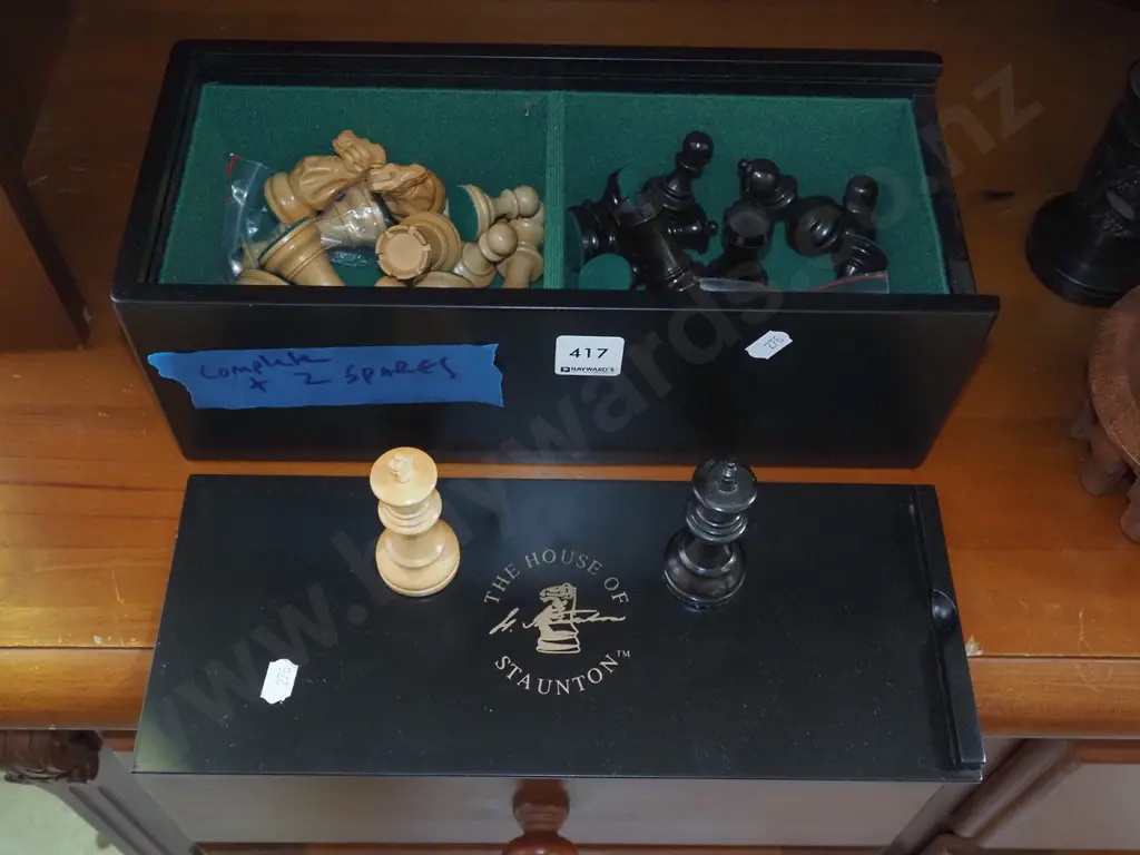 chess pieces - complete plus 2 spares Image 1++