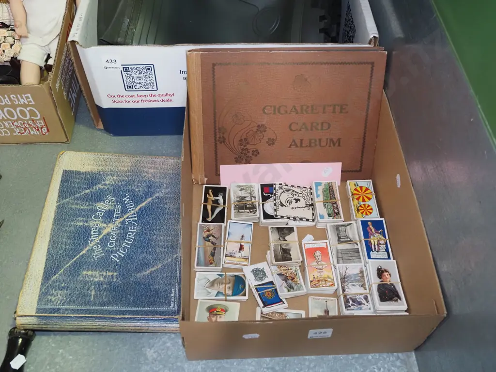 cigarette collector cards and 2 albums with partial contents Image 1++