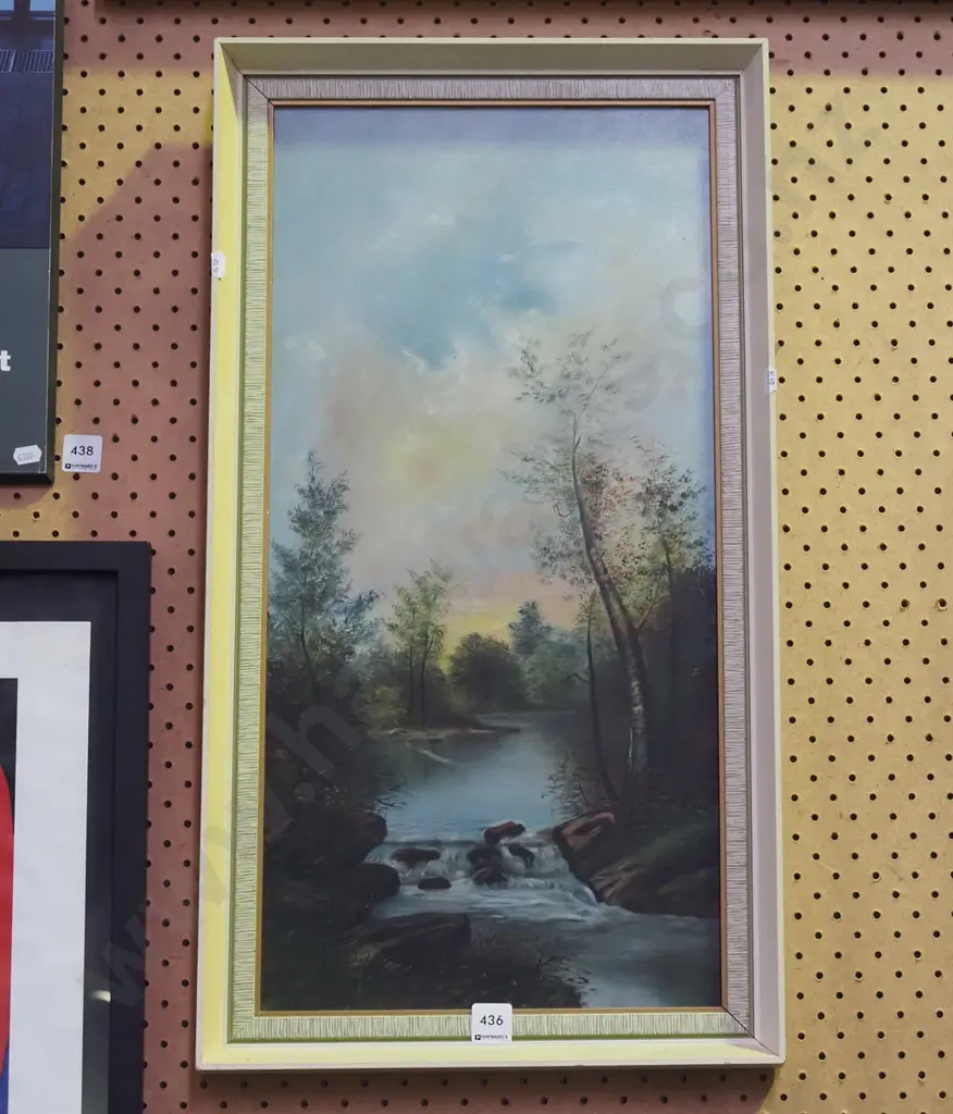 framed oil - stream scene Image 1++