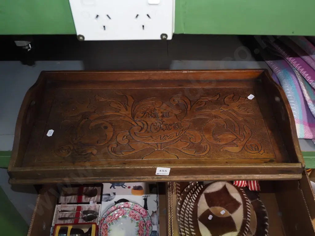 carved wooden tray Image 1++