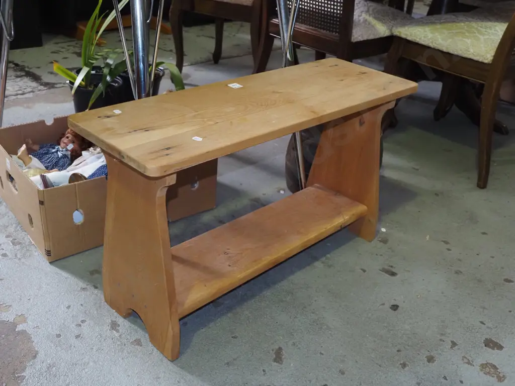 vintage kauri bench seat H-440 W-790  Image 1++