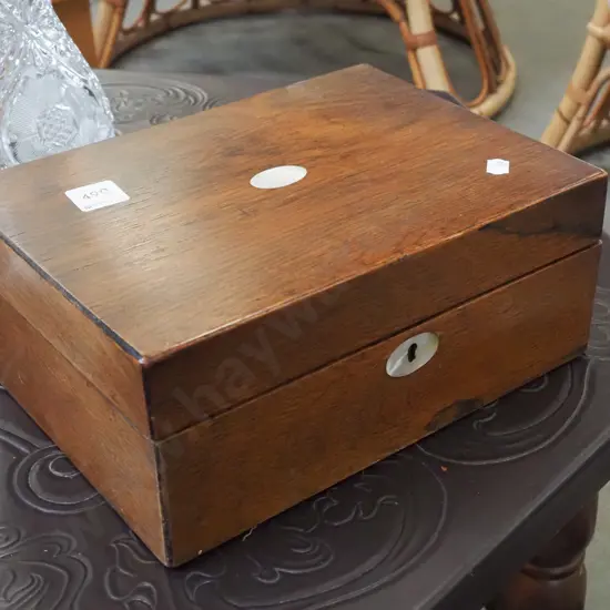 mother of pearl inlay sewing box