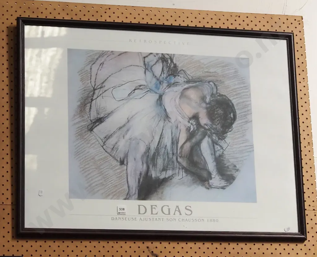 framed Degas poster print Image 1++