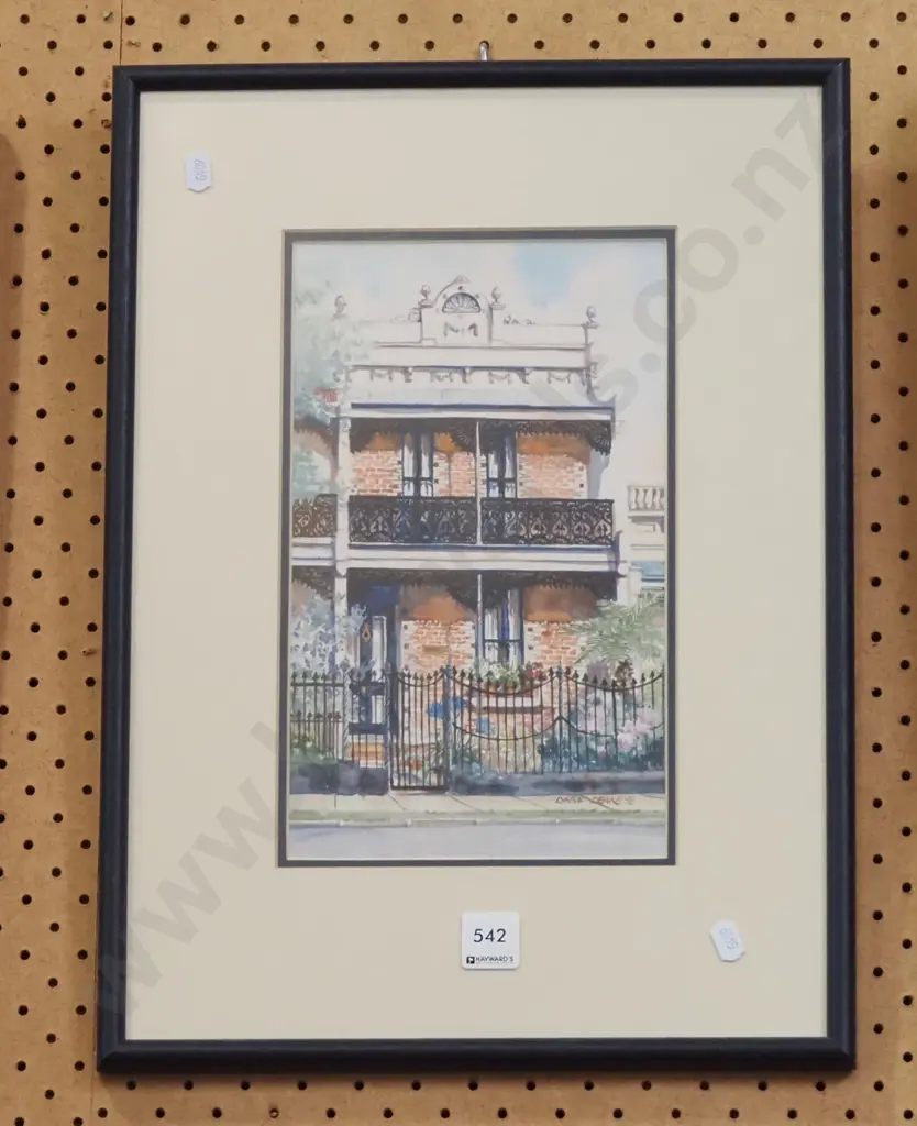 framed watercolour - brick building Image 1++