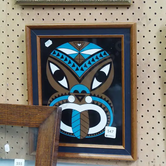 framed tiki print