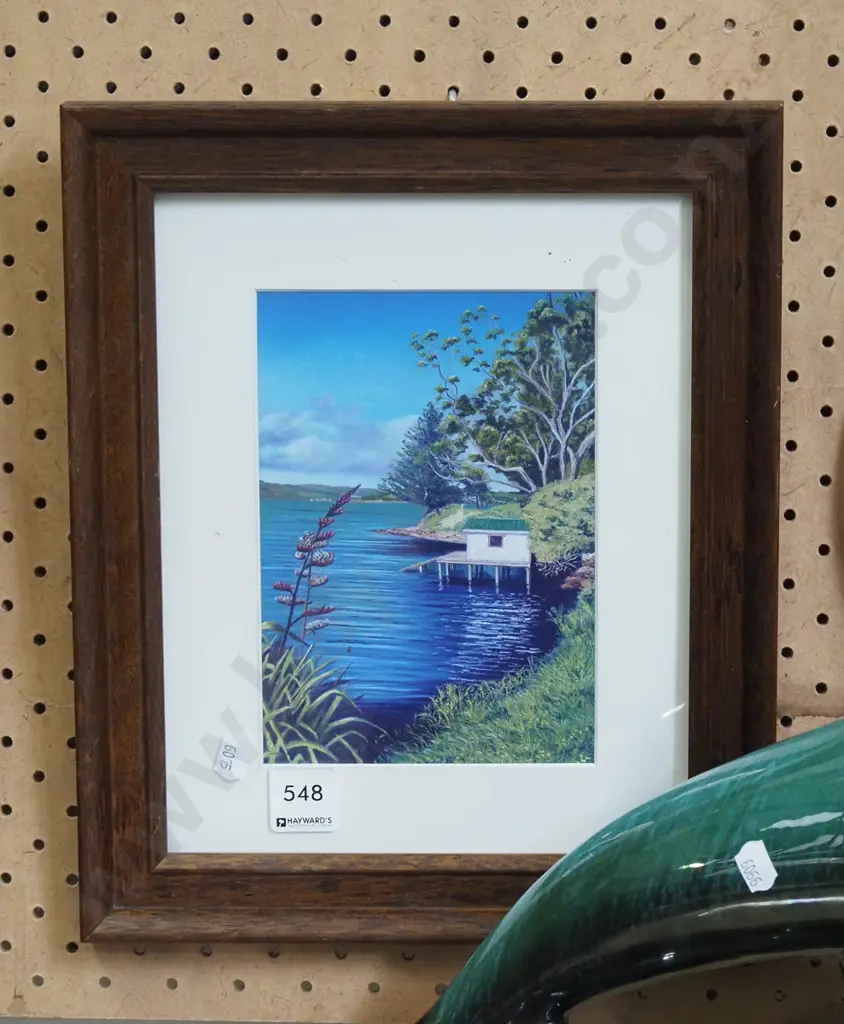 small framed acrylic - boatshed Image 1++