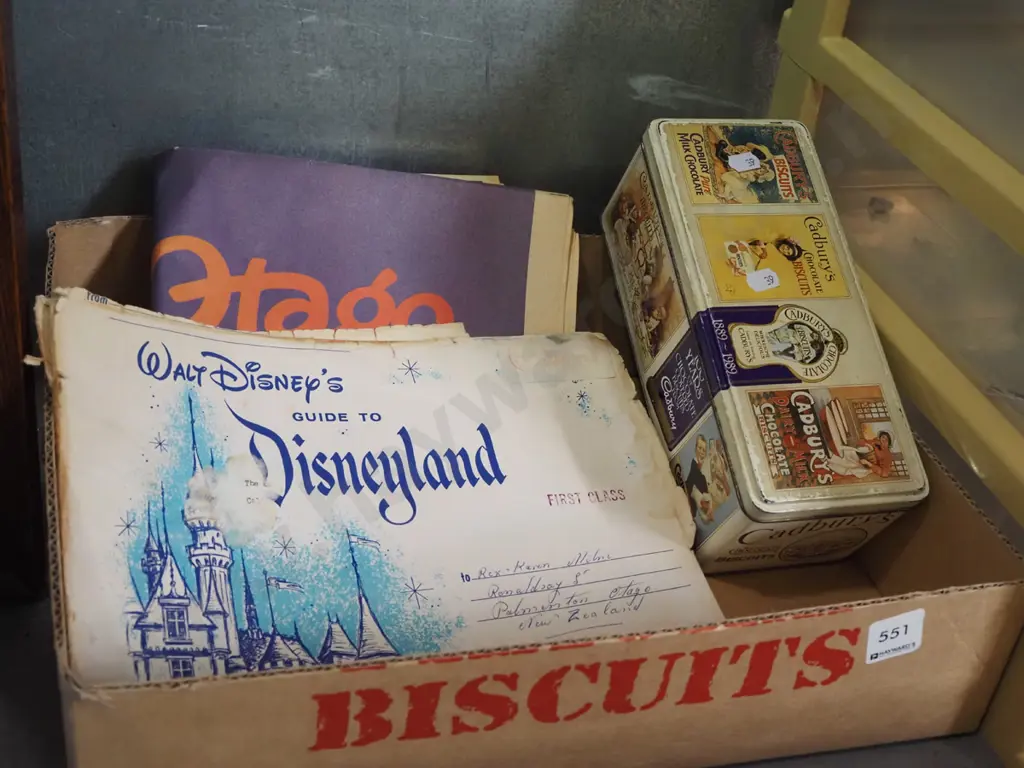 vintage tins, ODT Millenium paper, 1950s Guide to Disneyland Image 1++