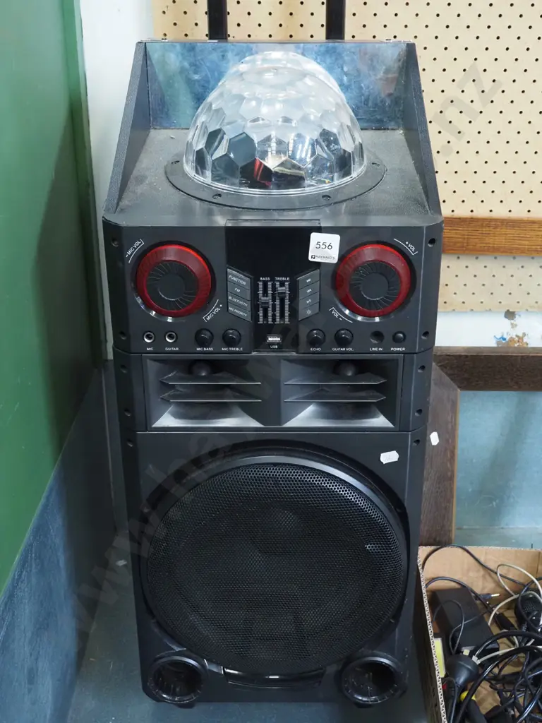 portable blue tooth speaker with disco light and accessories Image 1++