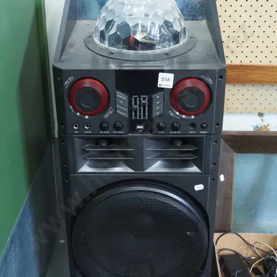 portable blue tooth speaker with disco light and accessories