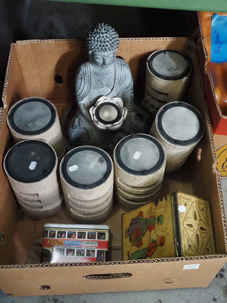 box; figurine, various garden lights Image 1++