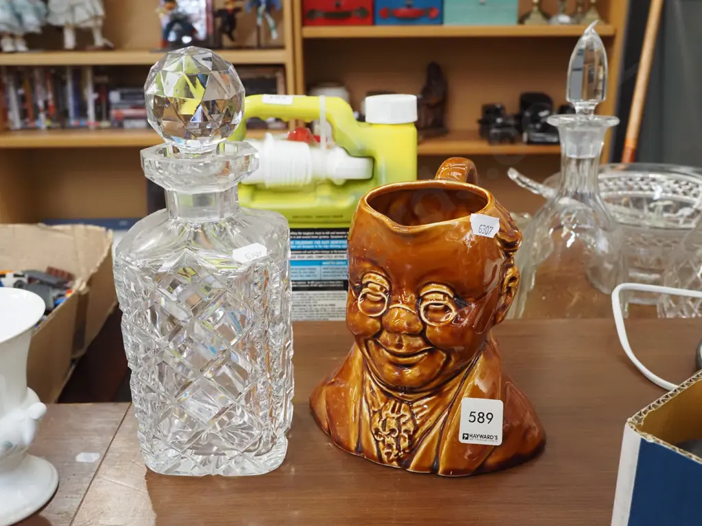 stoppered decanter, Sylvac toby jug Image 1++