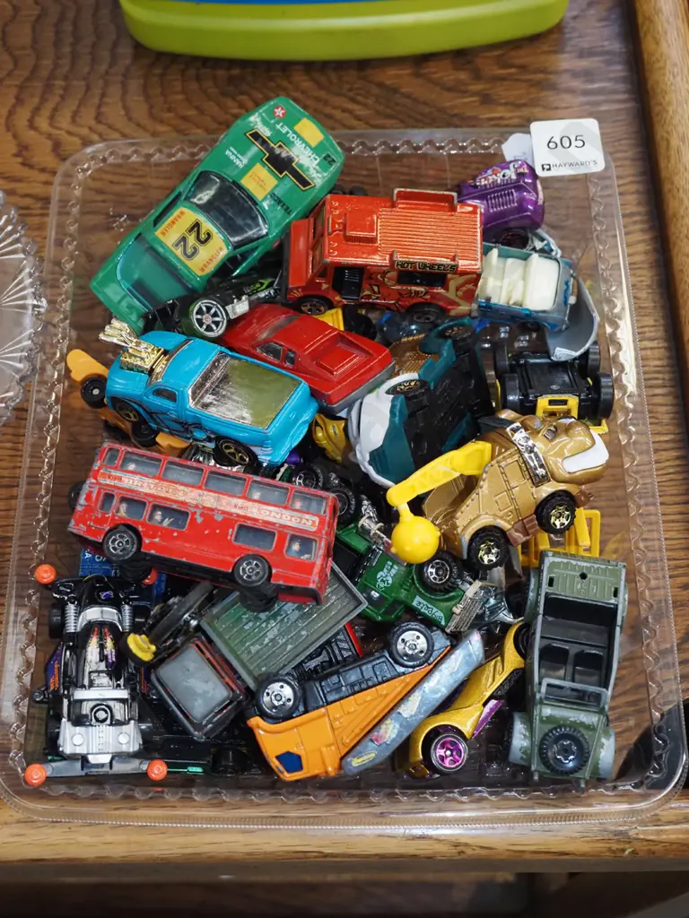 tray of toy vehicles Image 1++