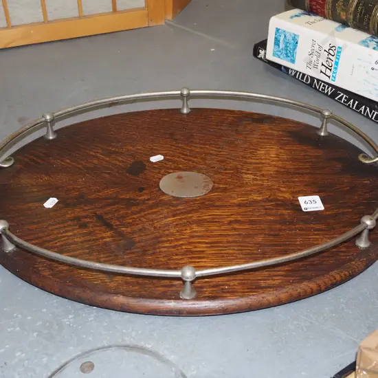 oak gallery tray