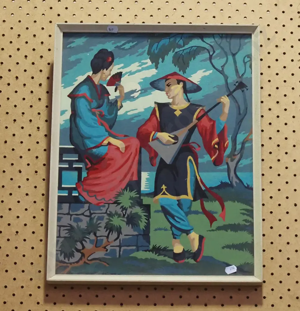framed colour by numbers - courting couple Image 1++
