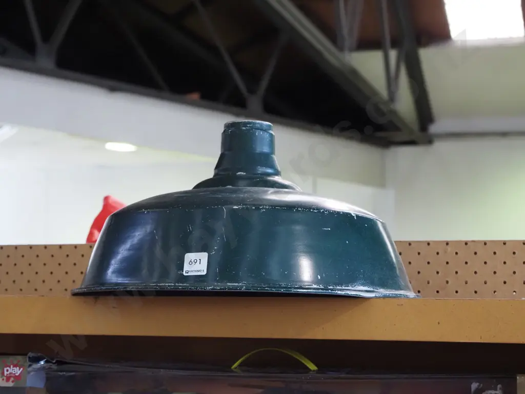 green painted industrial light shade Dsiam-410 Image 1++