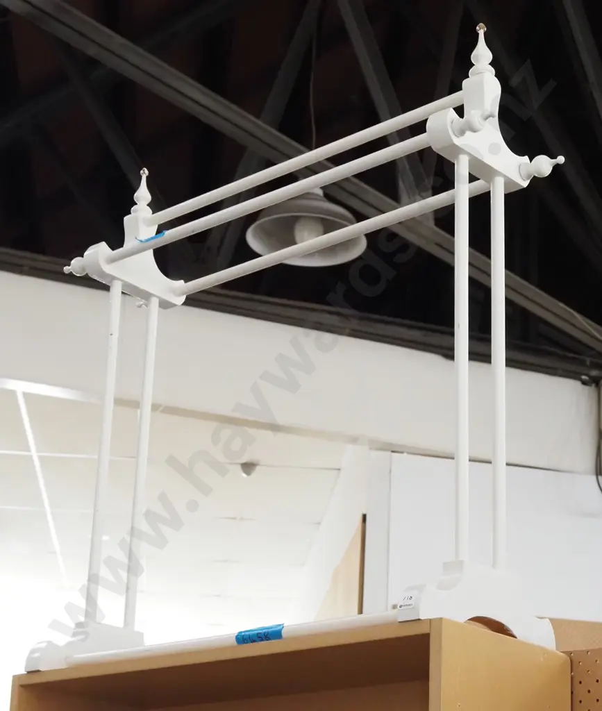 white wooden towel rail Image 1++