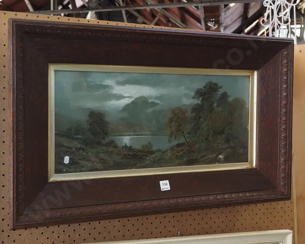 oak framed print - Scottish loch Image 1++