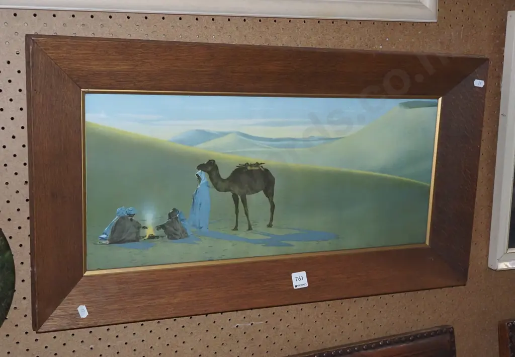 oak framed print - desert scene Image 1++