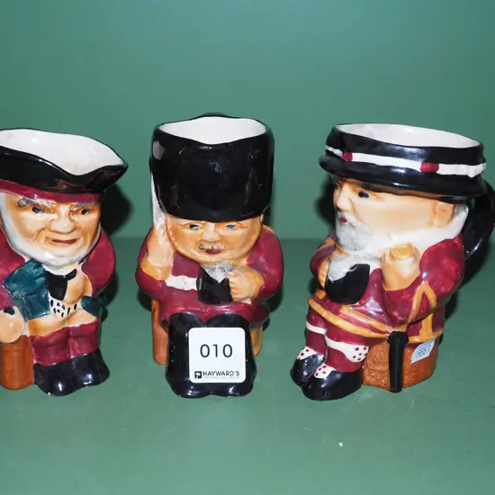 3x small toby jugs