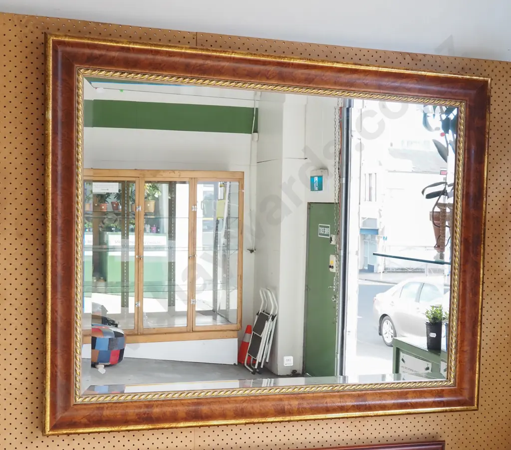 ornate framed bevelled edge wall mirror H-990 W-1320 Image 1++