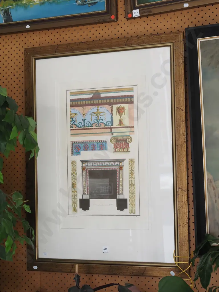 framed print - classical architectural features - foxing Image 1++