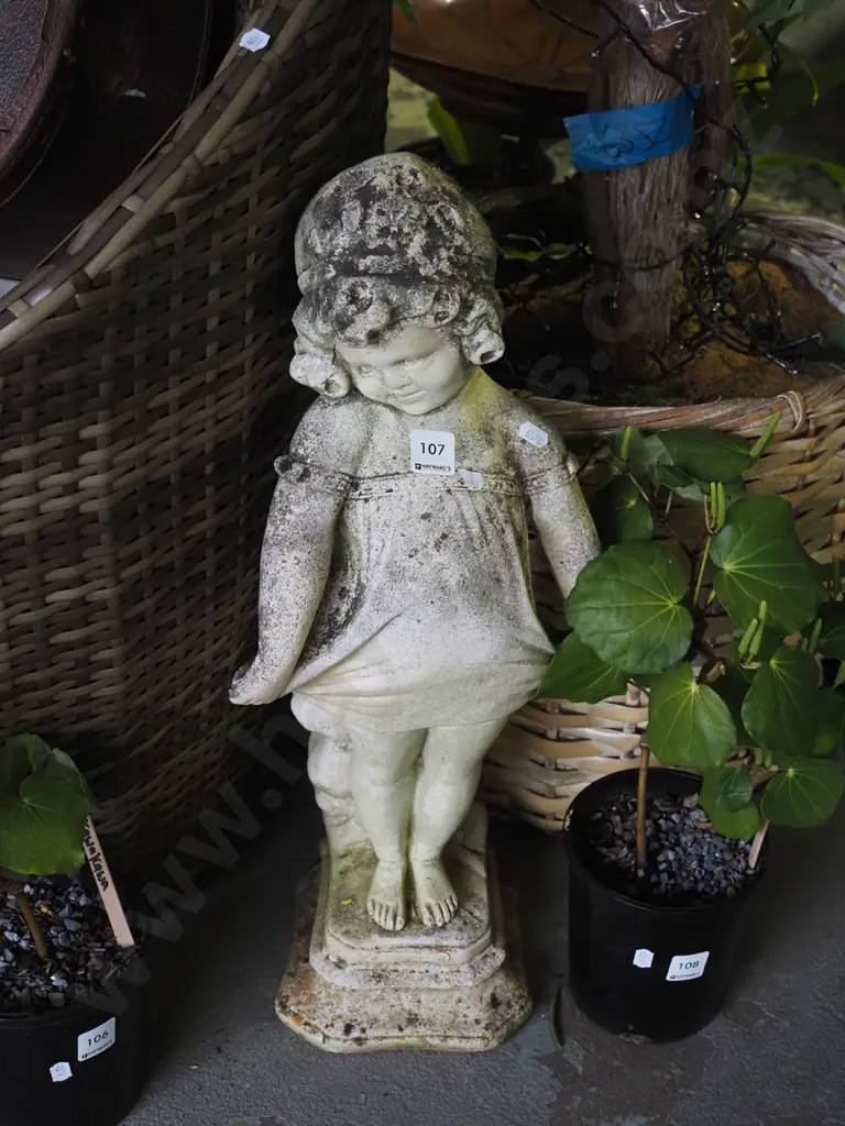 concrete ornament - girl H-600 Image 1++